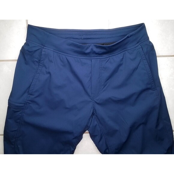 Lululemon Men's Navy Stripe Jogger Sweatpants Size XL W/  Drawstring - Picture 1 of 6